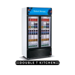 Double T Kitchen Commercial Double Glass Door vertical Showcase-Chiller