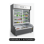 DOUBLE T KITCHEN  Combine Double Glass Door Upright Chiller & Freezer